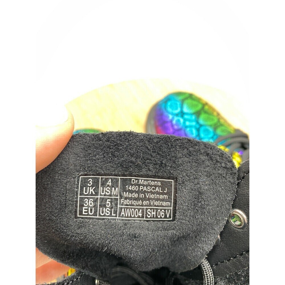 Dr Martens 1460 Pascal J Leather Combat Boots Kids Girls Boys Rainbow Womens 5 - Picture 8 of 11